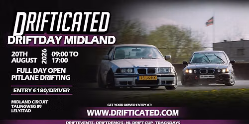 Drifticated Open Pitlane Driftdag Midland Circuit 20-08-2026 — Uitgaan in Lelystad