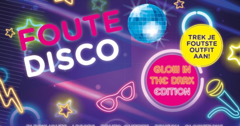 Foute disco – glow in the dark — muziek in Lelystad