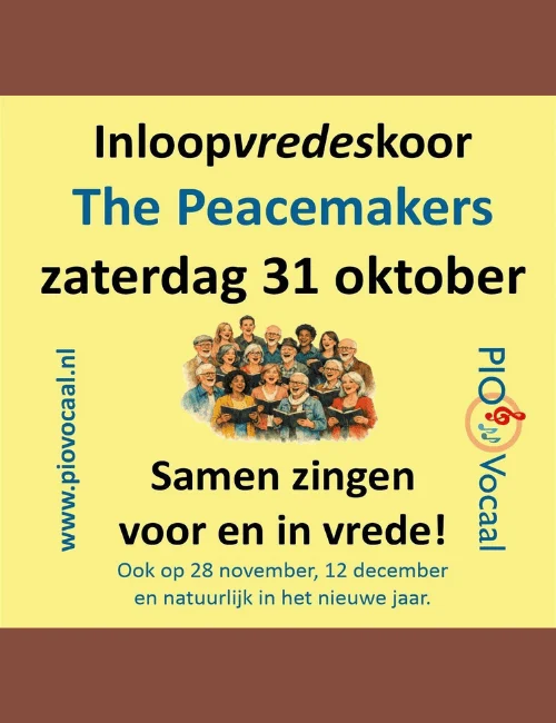 PIO Vocaal Inloopvredeskoor The Peacemakers — muziek in Lelystad